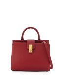 West End Small Top-Handle Satchel Bag, Deep Maroon