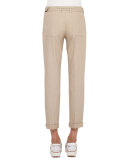 Fallon Belted Chino Pants, Sand