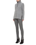 Turtleneck Vented-Hem Sweater, Cliff