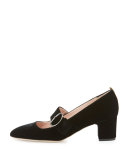 Tartt Velvet Mary Jane Pump, Black