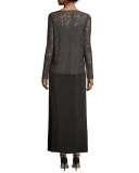 Brushed Lace Long-Sleeve Top
