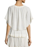 Gypsy Cotton Tassel Top, Dahlia