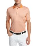 Melange Polo Shirt, Orange