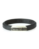 Men's Forged Carbon Rubber ID Bracelet