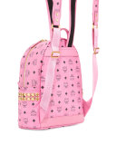 Stark Visetos Small Side-Stud Backpack, Pink