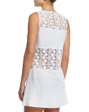 Crocheted-Lace A-Line Coverup Dress