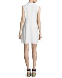Lace-Bib Pleated Dress