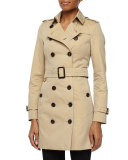 The Sandringham - Mid-Length Heritage Trench Coat, Honey