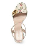Marmont Rose 75mm Sandal, Floral/White