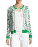 Greenfield Mixed-Print Cardigan