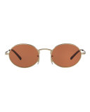 Empire Suite Monochromatic Oval Sunglasses, Orange