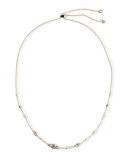 Debra Station Necklace, Clear