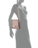 emerson place lenia quilted shoulder bag, porcini