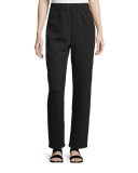 Leanne Straight-Leg Easy Pants, Black