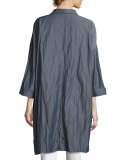 Textured Organic Cotton Steel Coat 