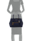 Gotham Leather Tote Bag, Midnight Blue