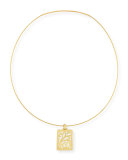 18k Gold Open-Scroll Pendant Necklace
