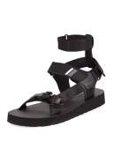 Runway Nylon Strap Sandal, Black