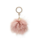 Feather Pompom Key Fob, Pink Bonnet