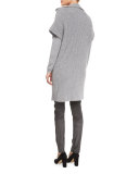 Cashmere Ribbed Gilet, Flannel