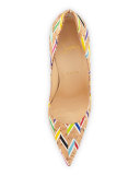 So Kate Chevron Cork Red Sole Pump, Multi