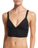 Neutra Strappy-Back Bustier Swim Top, Black