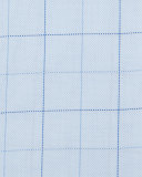 Dotted Box-Check Dress Shirt, Light Blue