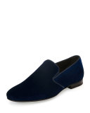 Velvet Slip-On Loafer, Blue
