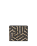 GG Caleido Bi-Fold Wallet, Black/Beige