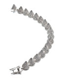 Small Pave Cone Bracelet, Silver Plate