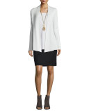 Washable Stretch Crepe Pencil Skirt
