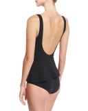 Milo Scoop-Neck Swimdress, Black