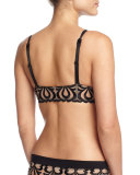 Look Embroidered Push-up Bra, Black