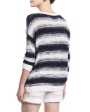 Ombre Striped Pullover Sweater