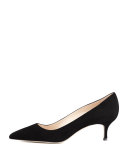 BB Suede 50mm Pump, Black