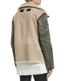 Elson Shearling Fur Liner Jacket, Natural