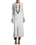 Fisher Project Sleeveless Round-Neck Maxi Dress, Bone