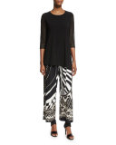 Animal Instinct Wide-Leg Pants 