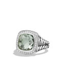 Albion Ring with Prasiolite and Diamonds