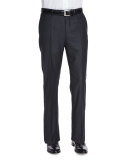 Super 150s Wool/Cashmere Trousers, Charcoal