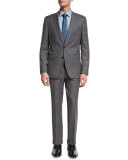 Fresco Wool Two-Piece Travel Suit, Gray