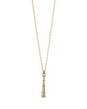 Curiosity 18K Gold Pavé Diamond Telescope Necklace