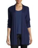 Sleek Ribbed Long Cardigan