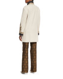 Velvet-Floral Boxy Tee, Cream