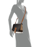 Shellwood Small Check Crossbody Bag, Black