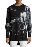 Abstract Long-Sleeve T-Shirt, Black