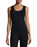 Solid Knit Tank, Black, Petite  