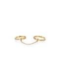 Handcuff Chain 18k Gold & Diamond Ring
