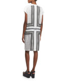 Scarf-Print Silk Dress