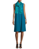 Sleeveless V-Neck Shift Dress, Plus Size